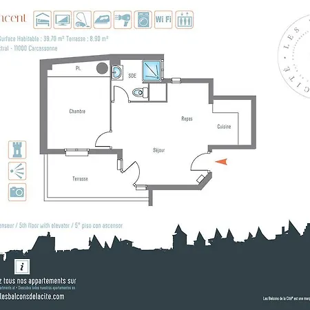Apartment Le Saint Vincent - Les Balcons De La Cite Carcassonne